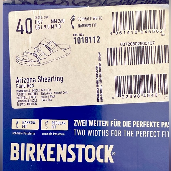 Arizona Shearling Plaid Red Birkenstock - Picture 6 of 7